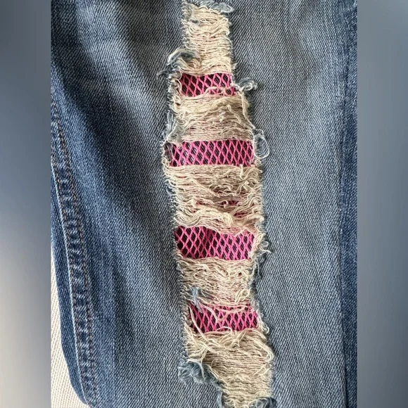 Frankie B. Blue Jeans with Distressed Details - Picture 3 of 11